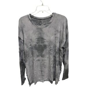 American Eagle Soft Sexy Gray Tie Dye Long Sleeve Size Large Boho Lounge Comfort